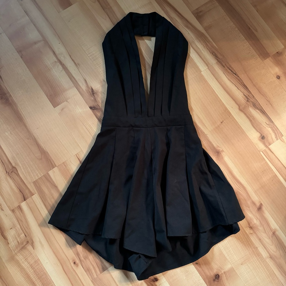 Black Halter Romper Dress size Small